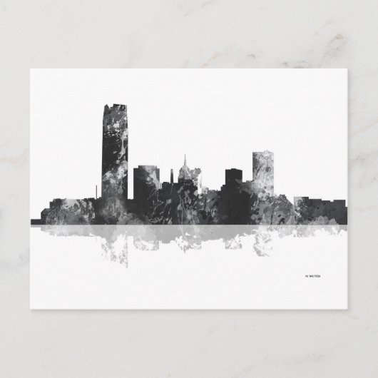 OKLAHOMA CITY, OKLAHOMA SKYLINE BRIEFKAART (Voorkant)