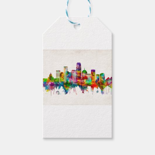 Oklahoma City Oklahoma Skyline Cadeaulabel (Voorkant)