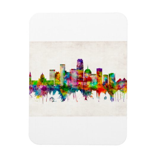 Oklahoma City Oklahoma Skyline Magneet (Verticaal)