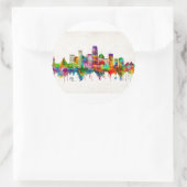 Oklahoma City Oklahoma Skyline Ronde Sticker (Tas)