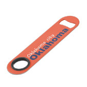 Oklahoma City, Oklahoma Speed Bottle Opener Speed Flessenopener (Voorkant Gekanteld)