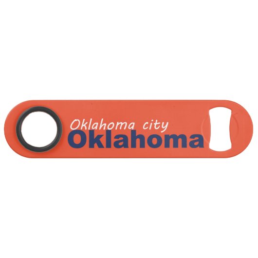 Oklahoma City, Oklahoma Speed Bottle Opener Speed Flessenopener (Achterkant Horizontaal)