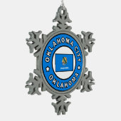 Oklahoma City Oklahoma Tin Sneeuwvlok Ornament (Links)