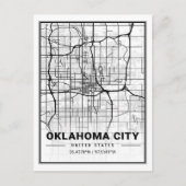 Oklahoma City Oklahoma USA Travel City Map Briefkaart (Voorkant)