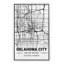 Oklahoma City Oklahoma USA Travel City Map Poster Magneet