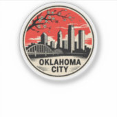 Oklahoma City Oklahoma Verenigde Staten Sticker (Voorkant)