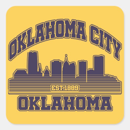 Oklahoma City, Oklahoma Vierkante Sticker (Voorkant)
