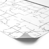 Oklahoma City, Oklahoma (zwart op wit) Poster (Hoek)