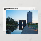 Oklahoma City Reflecting Pool Gate 9:03 Briefkaart (Voorkant / Achterkant)