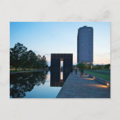 Oklahoma City Reflecting Pool Gate 9:03 Briefkaart (Voorkant)
