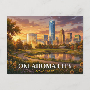 Oklahoma City Reisansichtkaart   Skyline Souvenir Briefkaart