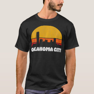 Oklahoma City Retro Sunset Skyline Oklahoma City T-shirt