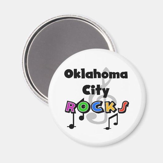 Oklahoma City Rocks Magneet (Voorkant / Achterkant)