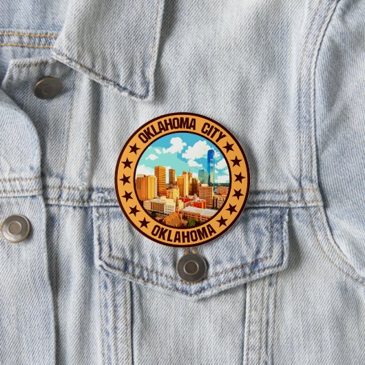 Oklahoma City Ronde Button 7,6 Cm (In situ)