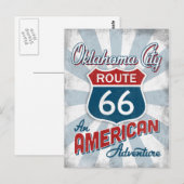 Oklahoma City Route 66  Amerika Oklahoma Briefkaart (Voorkant / Achterkant)