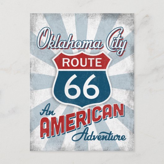 Oklahoma City Route 66  Amerika Oklahoma Briefkaart (Voorkant)