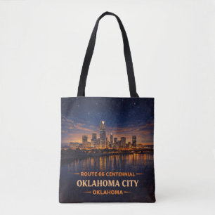Oklahoma City Route 66 Skyline Reis Carryall Tote Bag