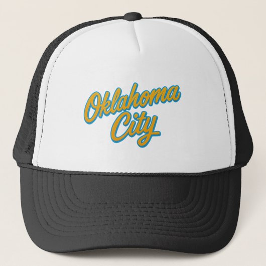 Oklahoma City Script - Retro OKC Pride Trucker Pet (Voorkant)