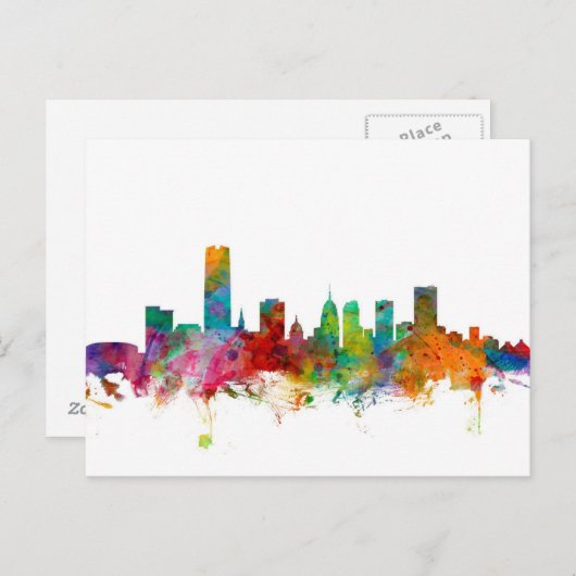 Oklahoma City Skyline Briefkaart (Voorkant / Achterkant)