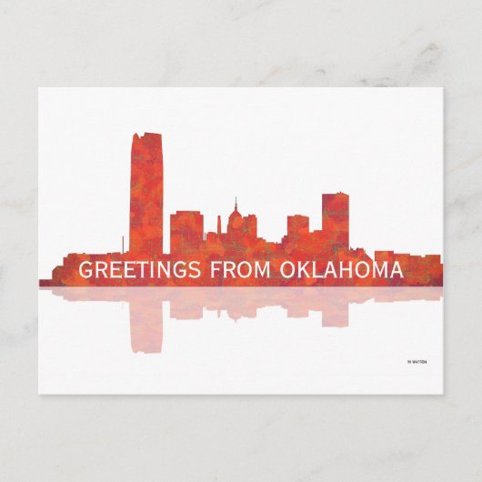 OKLAHOMA CITY SKYLINE - Briefkaart (Voorkant)