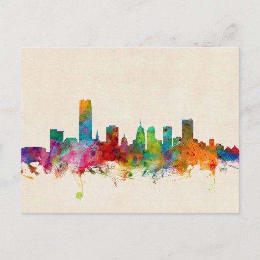 Oklahoma City Skyline Cityscape Briefkaart (Voorkant)
