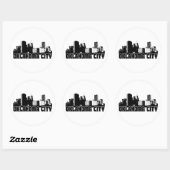 Oklahoma City Skyline Ronde Sticker (Vel)