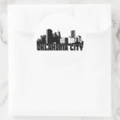 Oklahoma City Skyline Ronde Sticker (Tas)