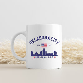 Oklahoma City Skyline – Stars & Stripes Koffiemok
