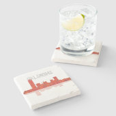 OKLAHOMA CITY SKYLINE - Stone Beverage Coasters Stenen Onderzetter (Zijkant)