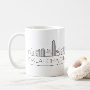 Oklahoma City   Stad gestileerde Skyline Koffiemok
