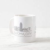 Oklahoma City | Stad gestileerde Skyline Koffiemok (Voorkant links)