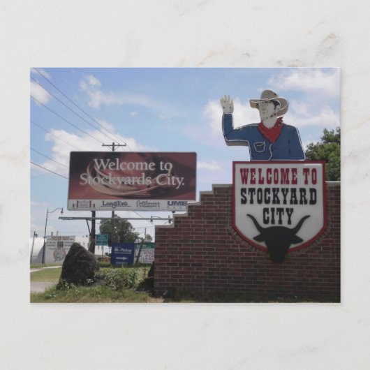 Oklahoma City Stockyards Briefkaart (Voorkant)