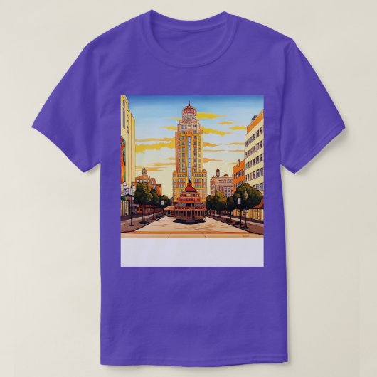 Oklahoma City tekening T-shirt (Design voorkant)