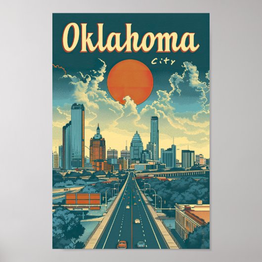 Oklahoma City Verenigde Staten Beroemde Reisplaats Poster (Voorkant)