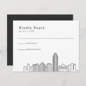 Oklahoma City Wedding | Stijlvolle Skyline RSVP (Voorkant / Achterkant)