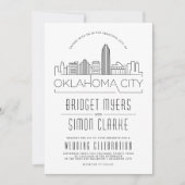 Oklahoma City Wedding | Veldlijnuitnodiging Kaart (Voorkant)