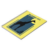 Oklahoma City Zoo Park Giraffe Geel Blauw Notitieboek (Linkerzijde)