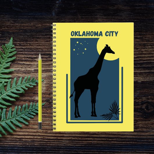 Oklahoma City Zoo Park Giraffe Geel Blauw Notitieboek