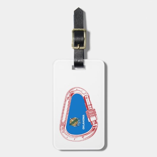 Oklahoma Climate Carabiner Bagagelabel (Voorkant verticaal)