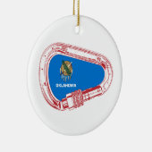 Oklahoma Climate Carabiner Keramisch Ornament (Rechts)