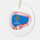 Oklahoma Climate Carabiner Keramisch Ornament (Links)