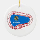 Oklahoma Climate Carabiner Keramisch Ornament (Achterkant)