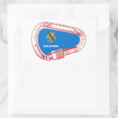 Oklahoma Climate Carabiner Rechthoekige Sticker (Tas)