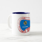 Oklahoma Climate Carabiner Tweekleurige Koffiemok (Voorkant links)