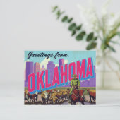 Oklahoma Cowboy Cattle City Briefkaart (Staand voorkant)