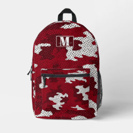 Oklahoma Crimson & Cream Bold Camo Printed Bedrukte Rugzak