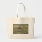 Oklahoma Culy buldogging. Grote Tote Bag (Voorkant)
