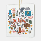 Oklahoma Custom Family Trip Christmas Keramisch Ornament (Links)