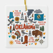 Oklahoma Custom Family Trip Christmas Keramisch Ornament (Voorkant)