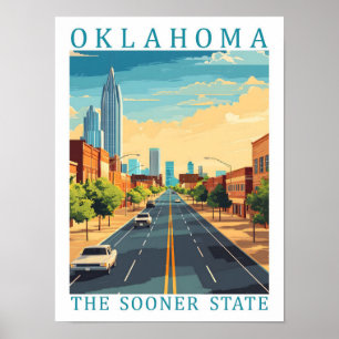 Oklahoma de Sooner Staat USA Reisbestemming Poster